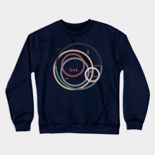 for Love || words & circles Crewneck Sweatshirt